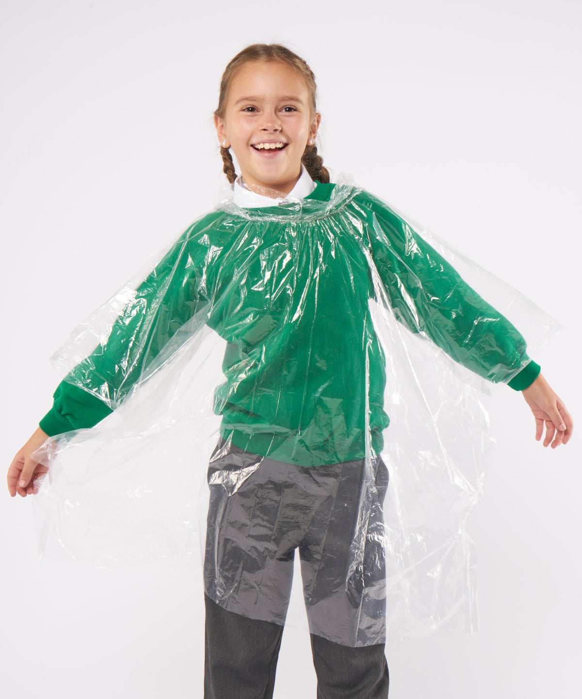 Home & Living Kids Emergency Hooded Plastic Poncho