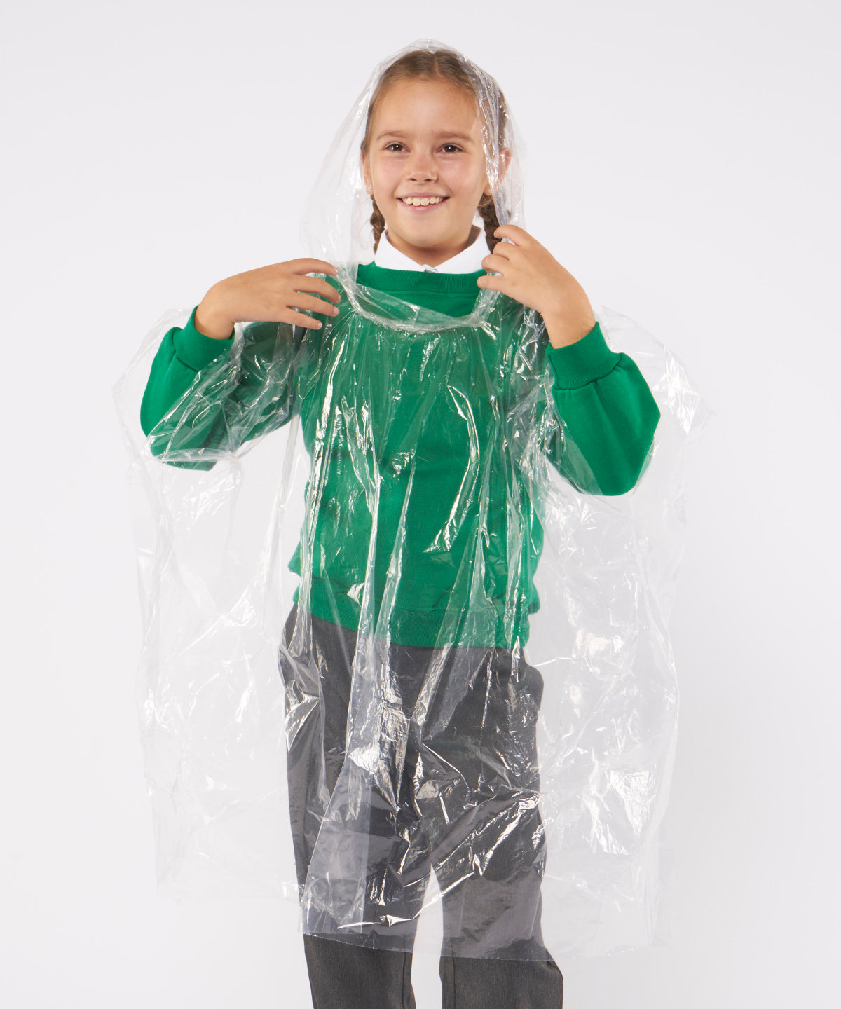 Home & Living Kids Emergency Hooded Plastic Poncho