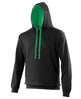 Awdis Just Hoods Varsity Hoodie - Jet Black/Kelly Green*