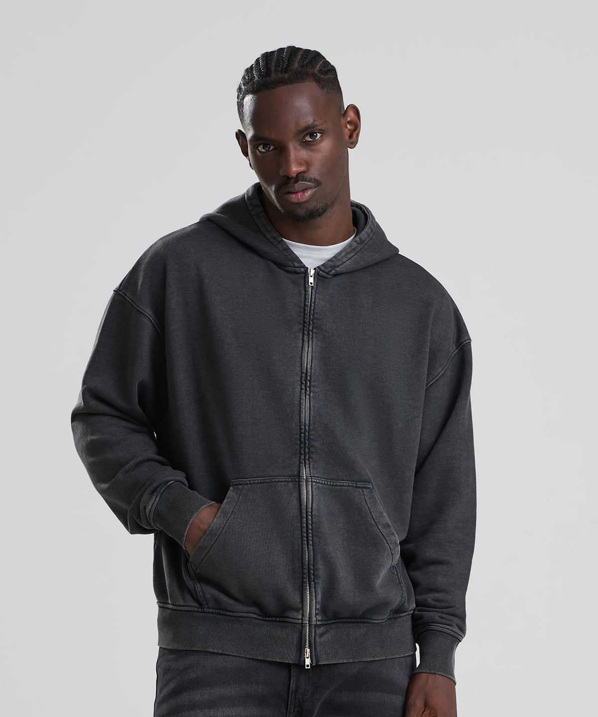 AWDis Just Hoods JH185 Vintage Washed Zoodie