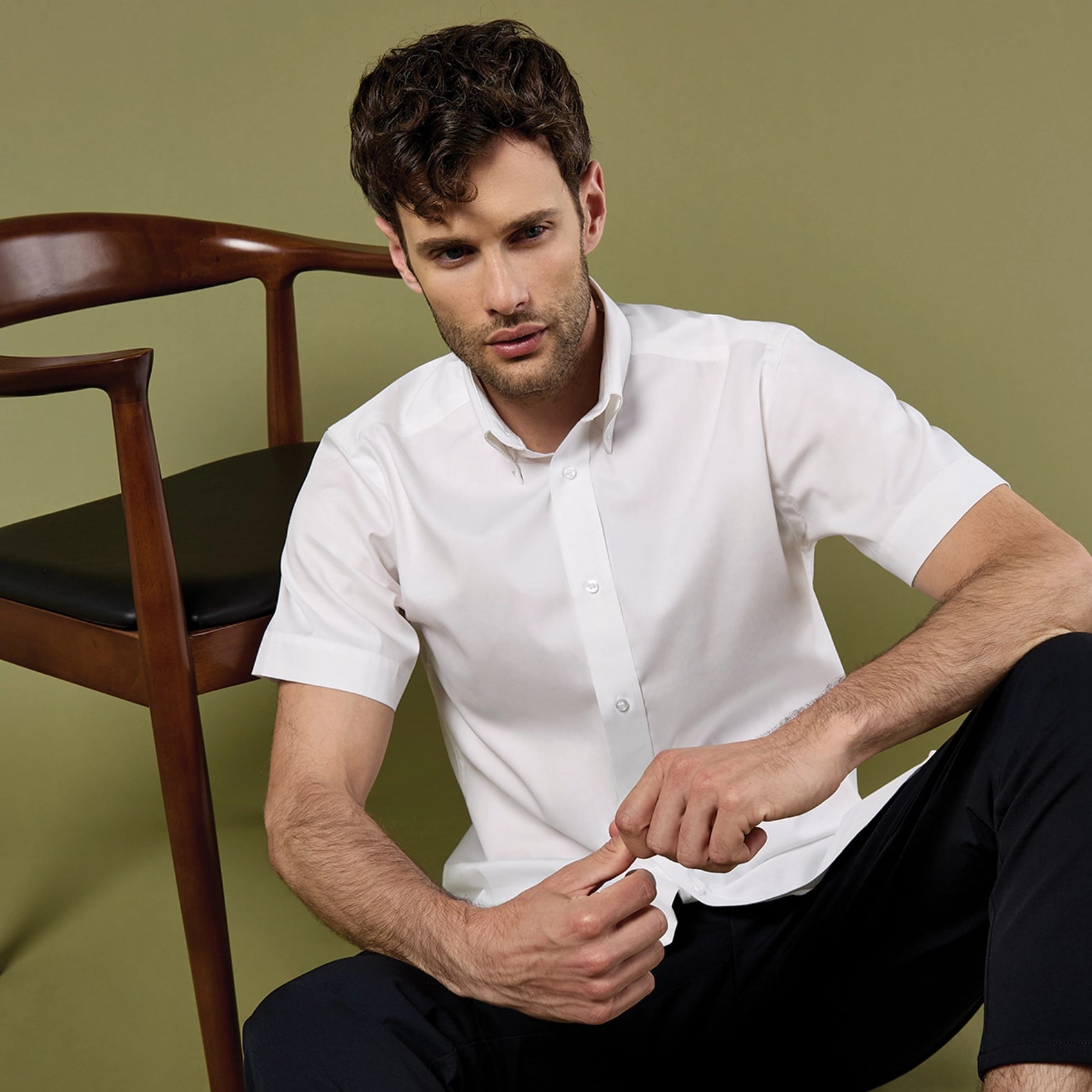 Kustom Kit Premium Oxford Shirt Short-Sleeved (Tailored Fit)