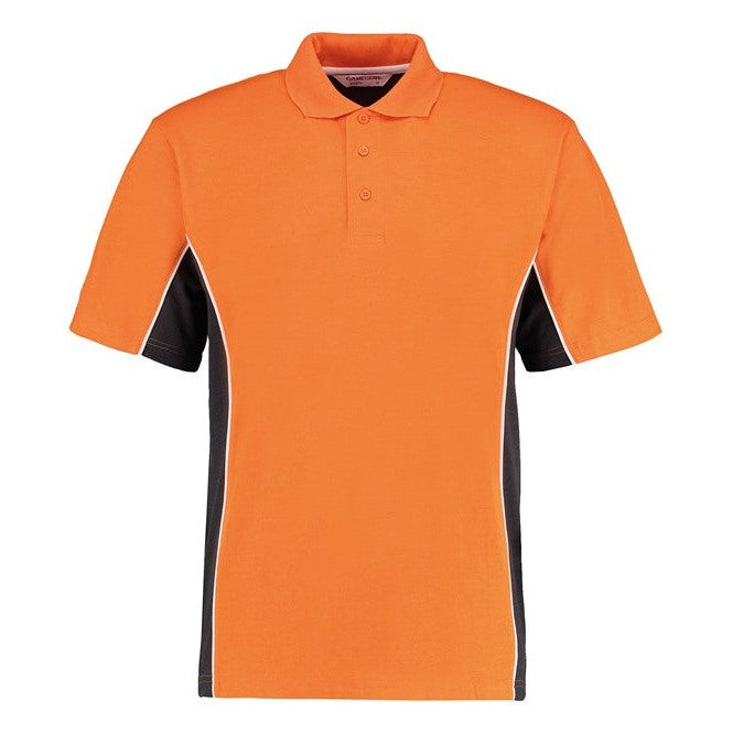 Kustom Kit Track Polo (Classic Fit) - Orange/Graphite/White