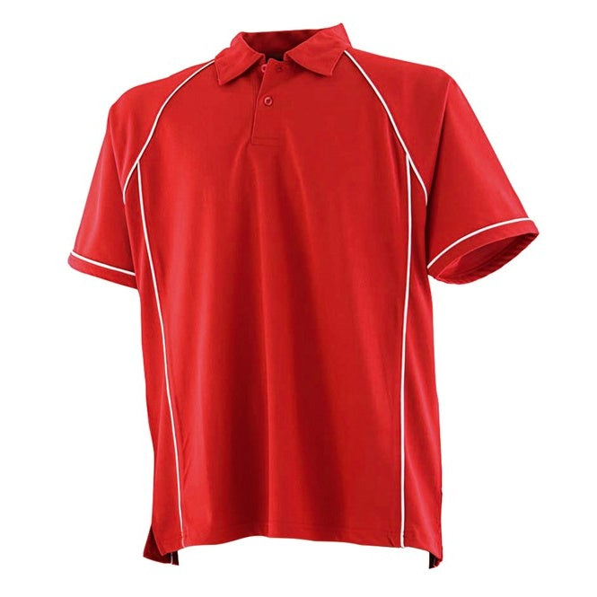 Finden & Hales Piped Performance Polo - Red/White*