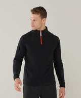 Finden & Hales ¼ Zip Long Sleeve Fleece Piped