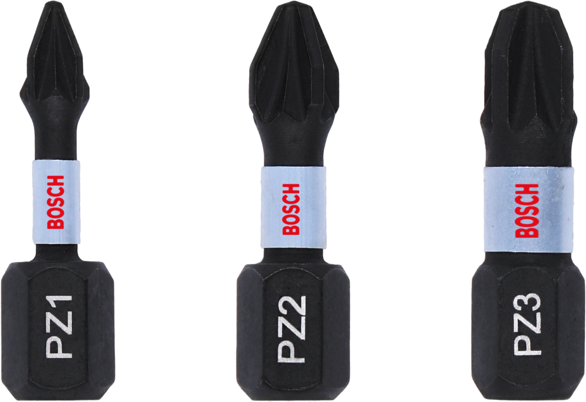 Bosch Professional Impact Control Set - PZ1/2/3, 25mm, 3 Pieces