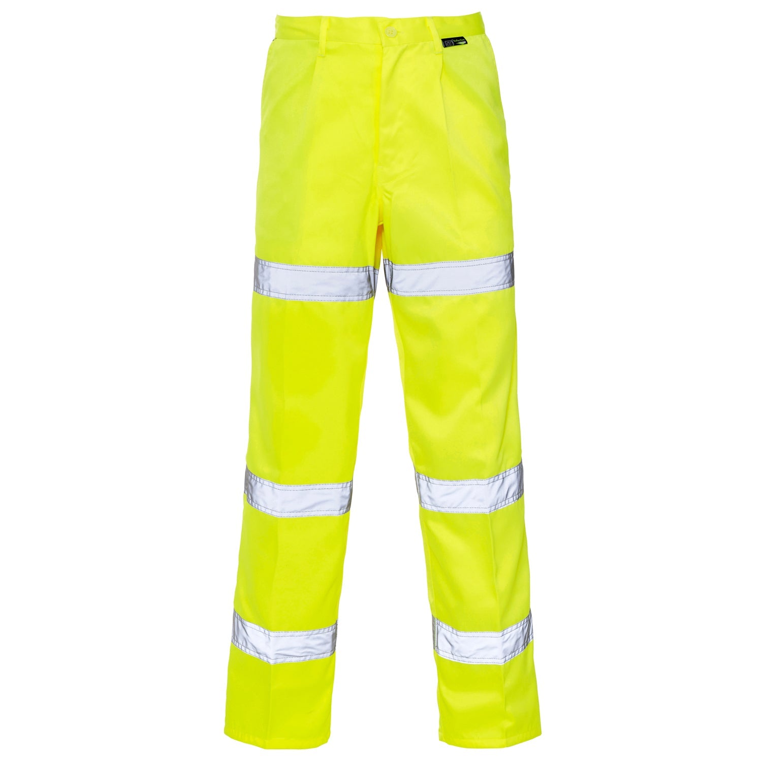 Supertouch Hi Vis Yellow 3 Band Polycotton Trousers - Long