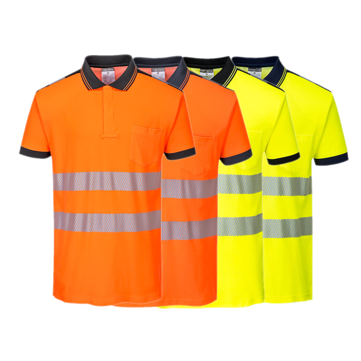 Portwest PW3 Hi-Vis Cotton Comfort Polo Shirt S/S