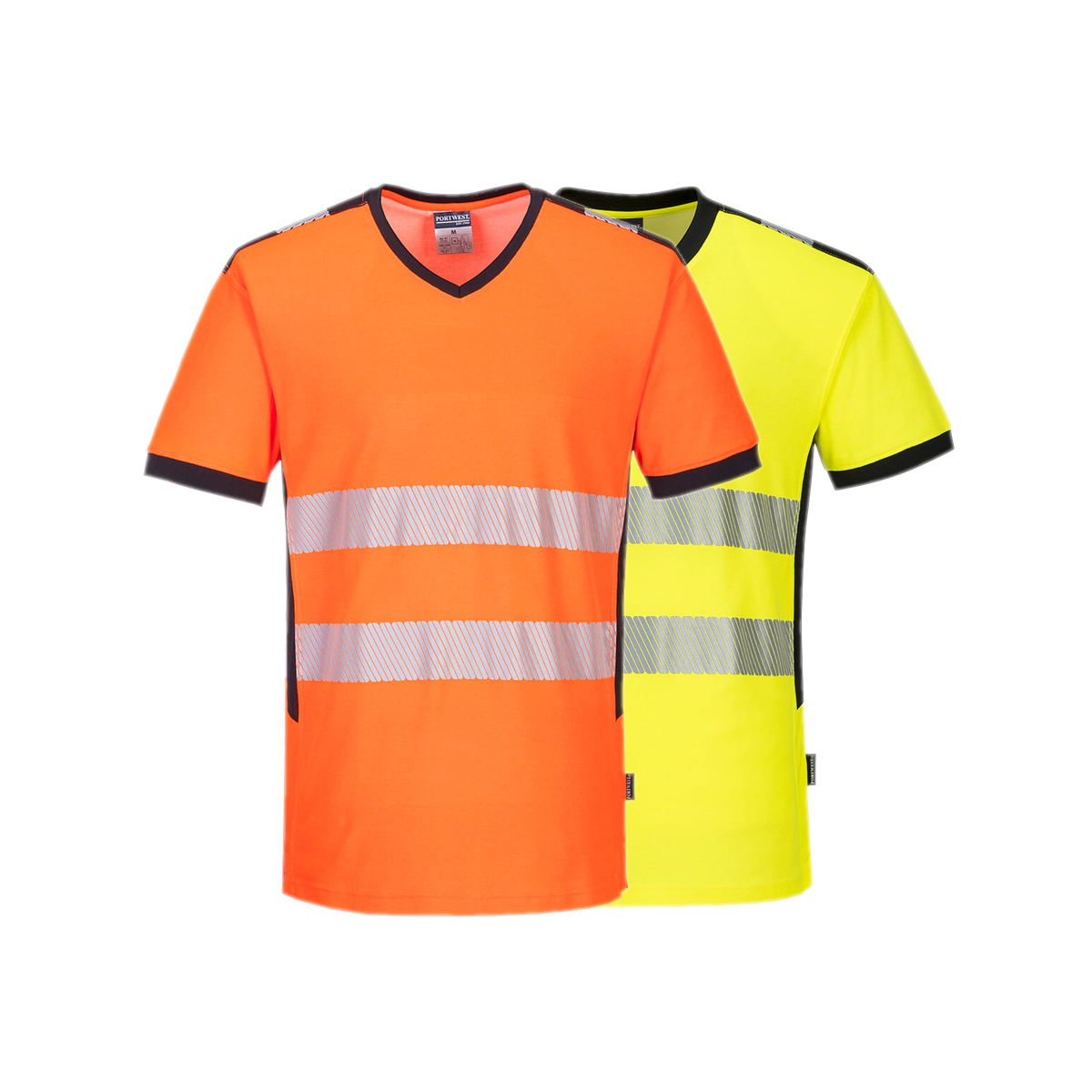 Portwest PW3 Hi-Vis V-Neck Mesh Insert T-Shirt S/S