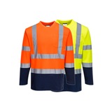 Portwest Two-Tone Long Sleeved Cotton Comfort T-Shirt