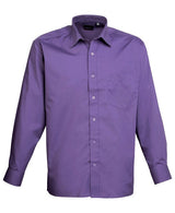 Premier Long Sleeve Poplin Shirt - Purple