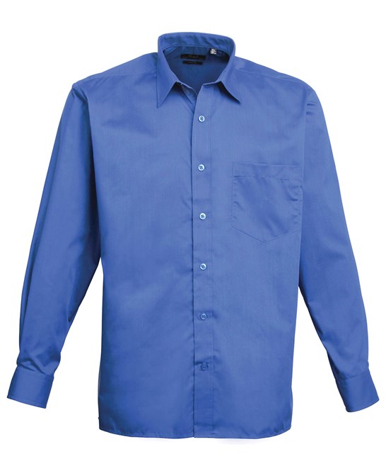 Premier Long Sleeve Poplin Shirt - Royal