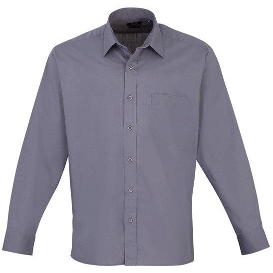 Premier Long Sleeve Poplin Shirt - Steel