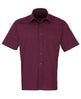 Premier Short Sleeve Poplin Shirt - Aubergine