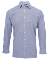 Premier Microcheck (Gingham) Long Sleeve Cotton Shirt