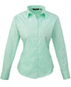 Premier Women's Poplin Long Sleeve Blouse - Aqua