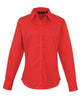 Premier Women's Poplin Long Sleeve Blouse - Red