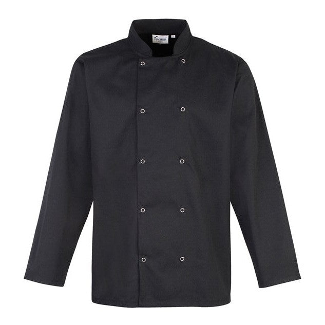 Premier Studded Front Long Sleeve Chef's Jacket