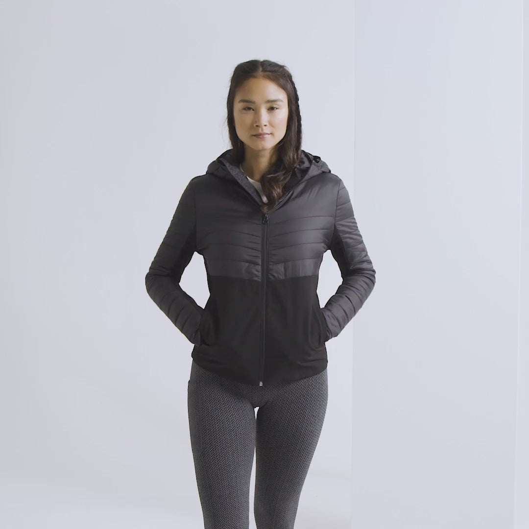 Load video: Women's TriDri® Insulated Hybrid Jacket