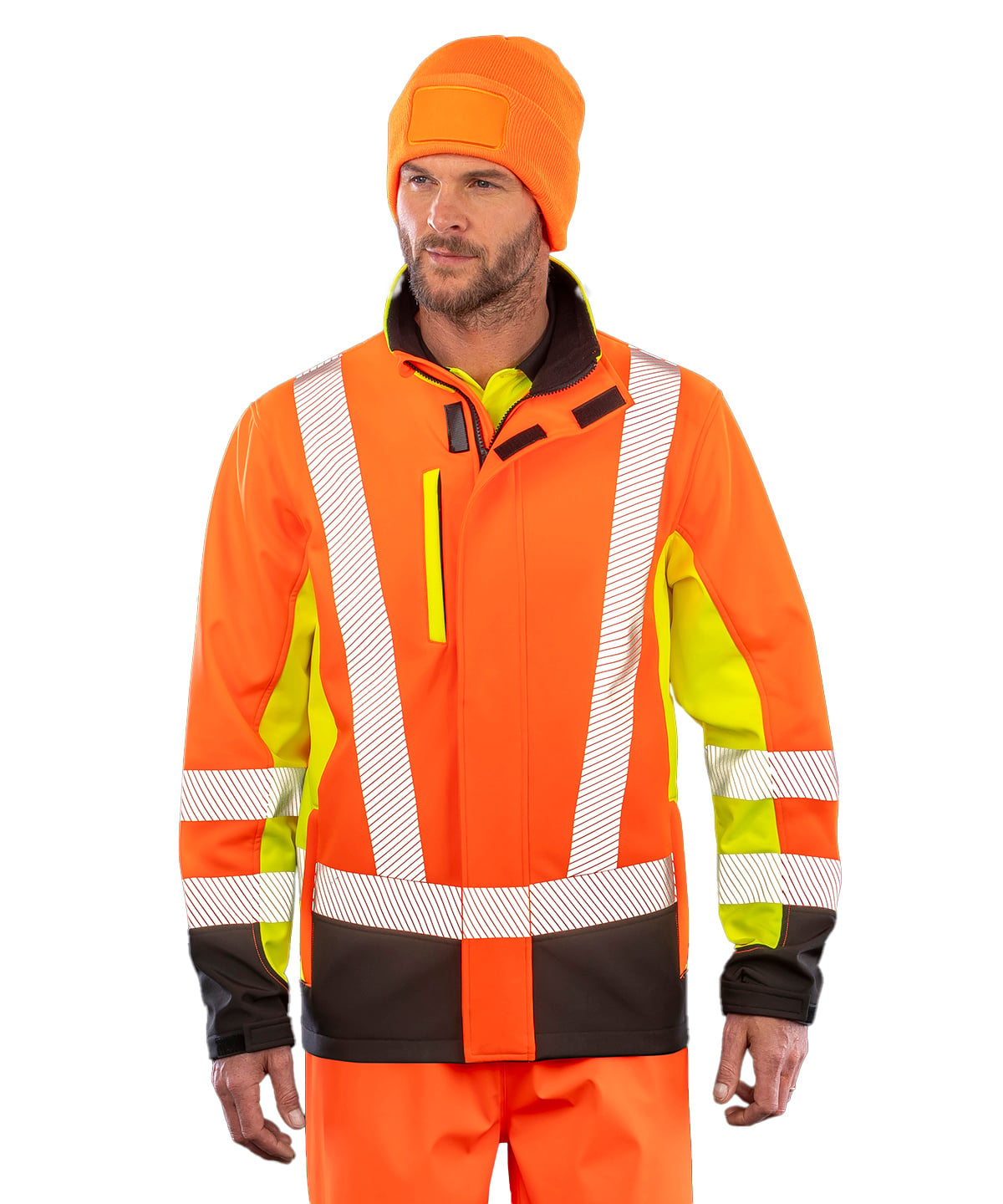 Result Recycled R506X Recycled 3-Layer Printable 3-Tone Safety Softshell