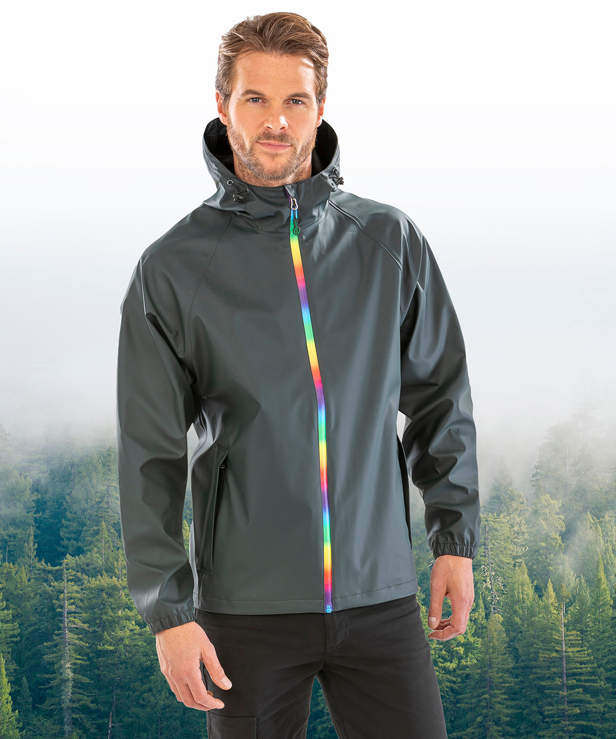 Result Genuine Recycled Prism Pu Waterproof Jacket With Recycled Backing