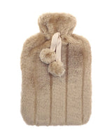 Ribbon Luxury Classic Faux Fur Hot Water Bottle And Cover