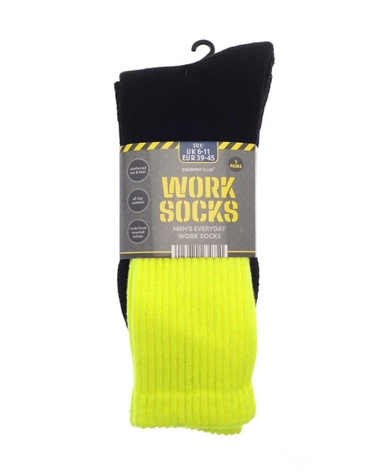 Ribbon RI024 Men’s 3-Pack Work Socks (recycled Cotton)