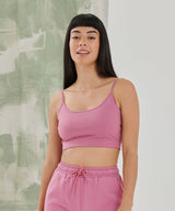 Sf Women's Sustainable Fashion Cropped Cami Top With Adjustable Straps