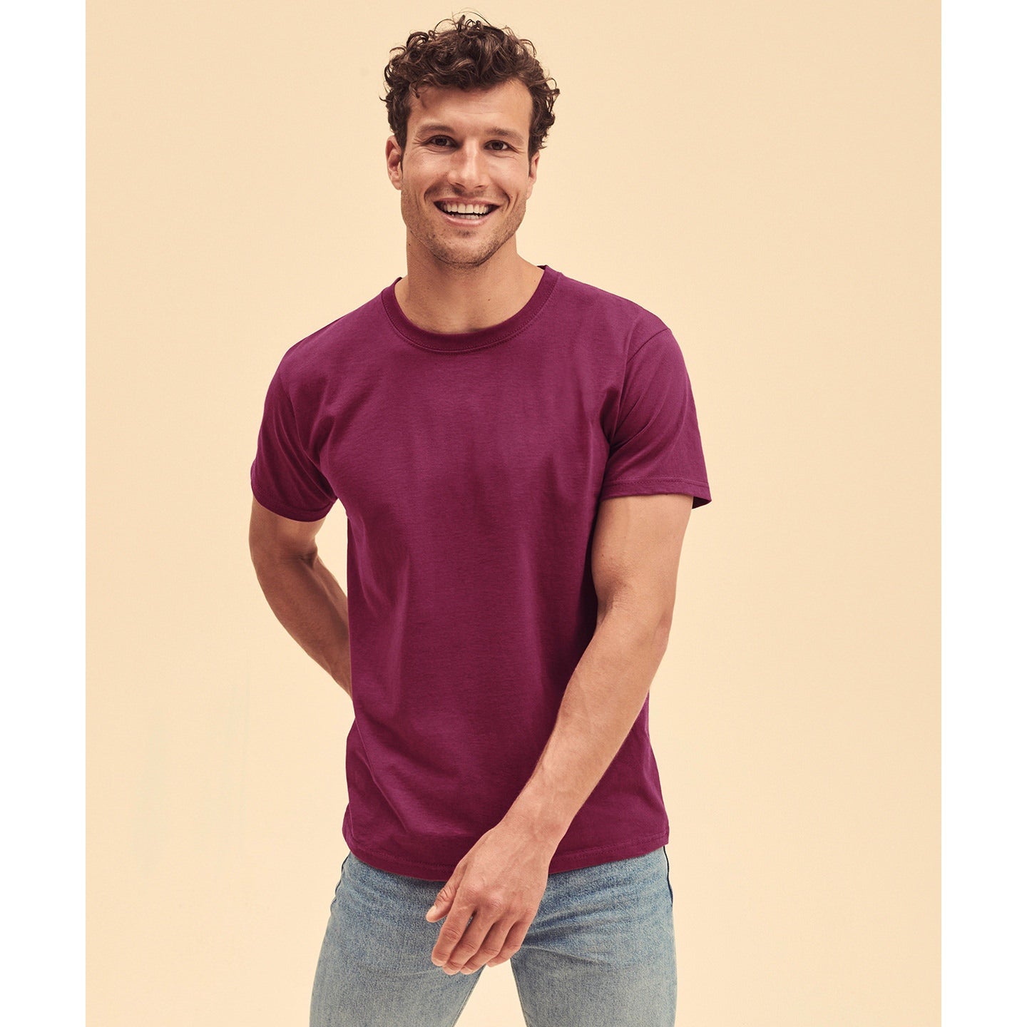 Fruit Of The Loom Valueweight T - Heather Burgundy