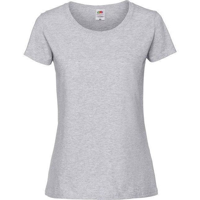 Fruit Of The Loom Women's Iconic 195 Ringspun Premium T-Shirt - Heather Grey