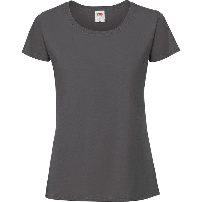 Fruit Of The Loom Women's Iconic 195 Ringspun Premium T-Shirt - Light Graphite