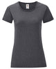 Fruit Of The Loom Women's Iconic T - Dark Heather Grey