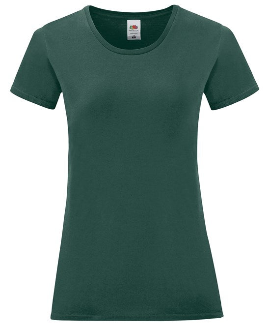 Fruit Of The Loom Women's Iconic T - Forest Green