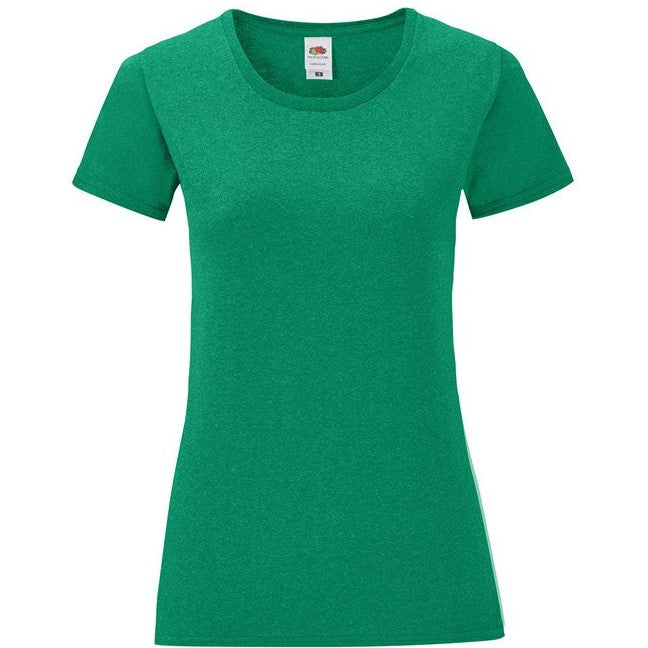 Fruit Of The Loom Women's Iconic T - Heather Green