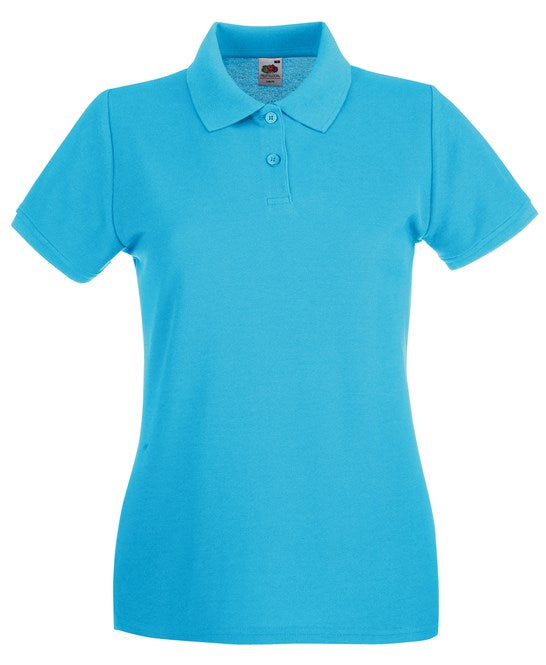 Fruit Of The Loom Women's Premium Polo - Azure Blue