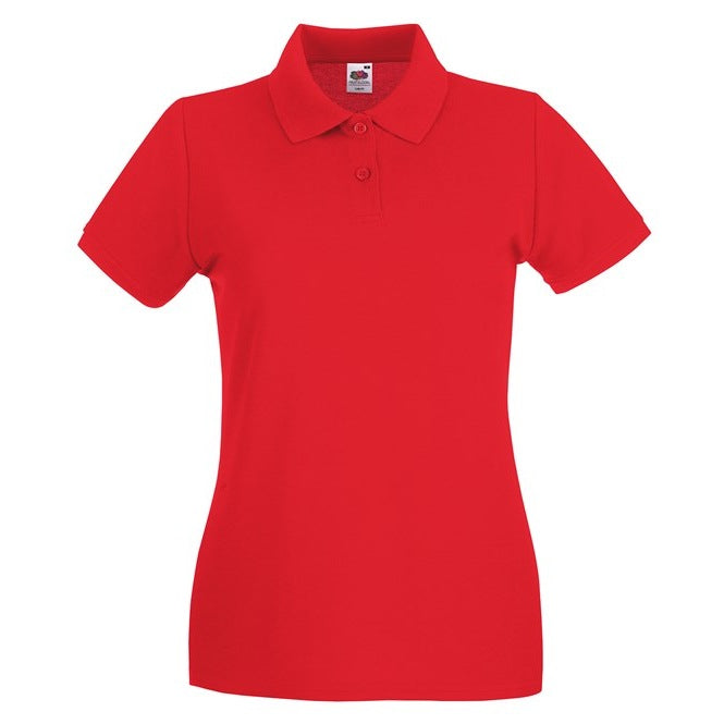 Fruit Of The Loom Women's Premium Polo - Red