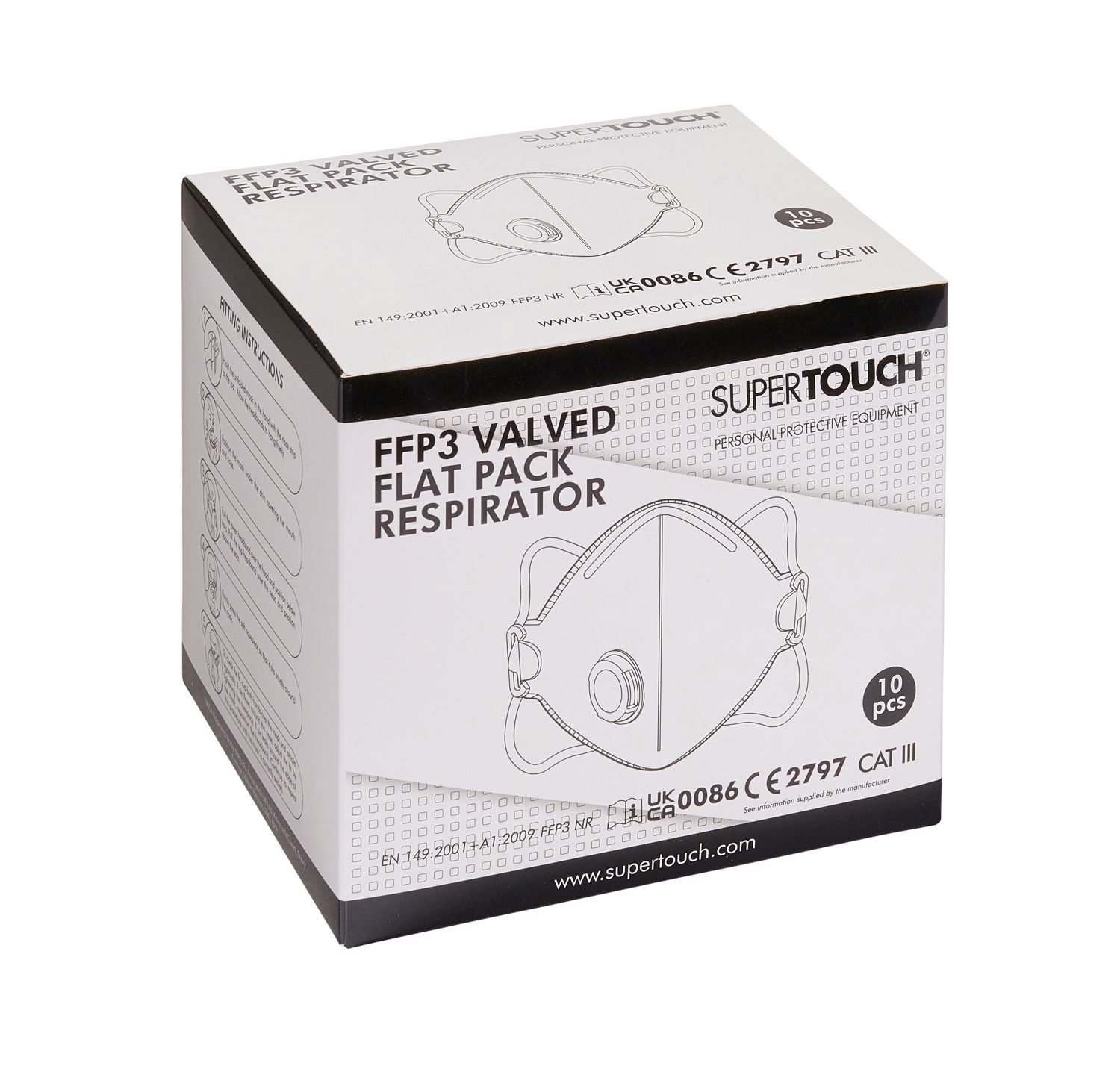 Supertouch FFP3 Valved Flat Pack Respirator