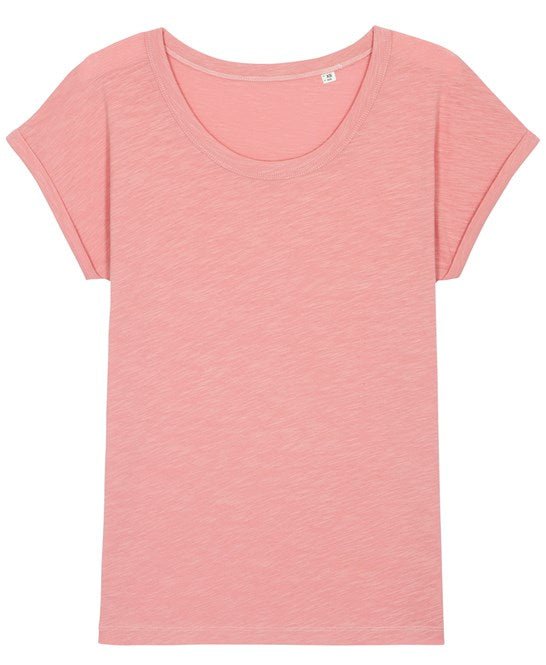 Stanley/Stella Women's Stella Rounders Slub Rolled Sleeve Slub T-Shirt (Sttw112)