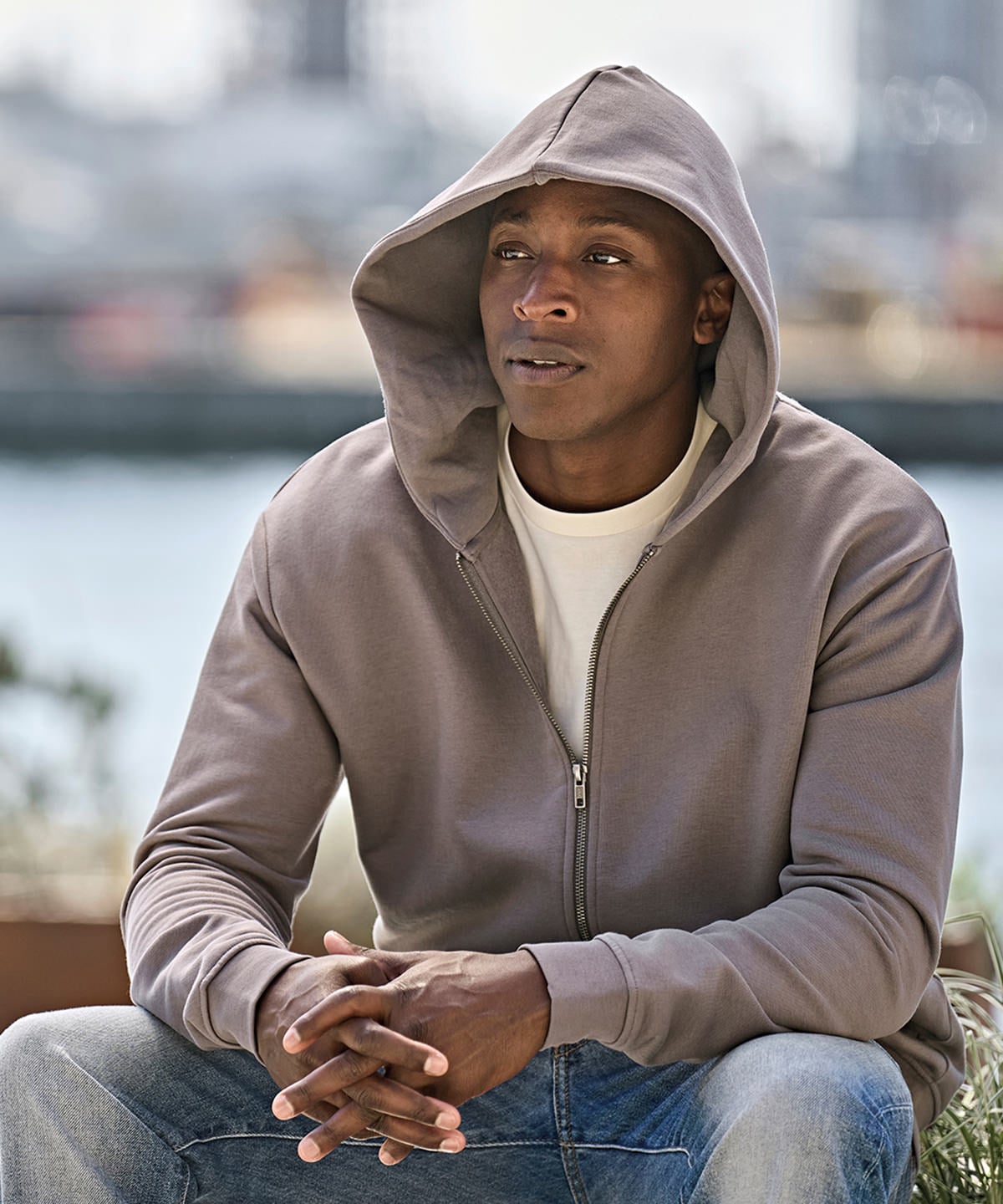 Tee Jays TJ014 Unlabeled Hooded Full-Zip Sweatshirt (5154)