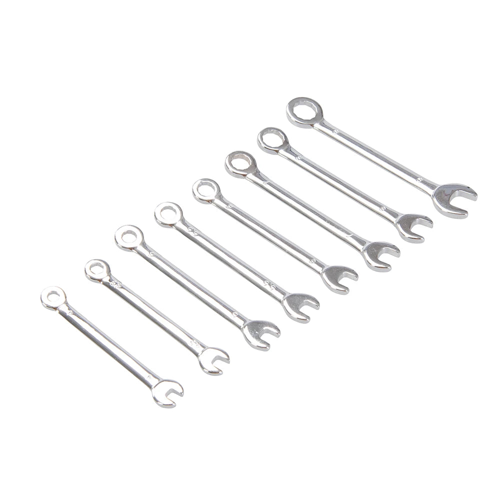 King Dick Combination Spanner Set Miniature Metric 8Pce