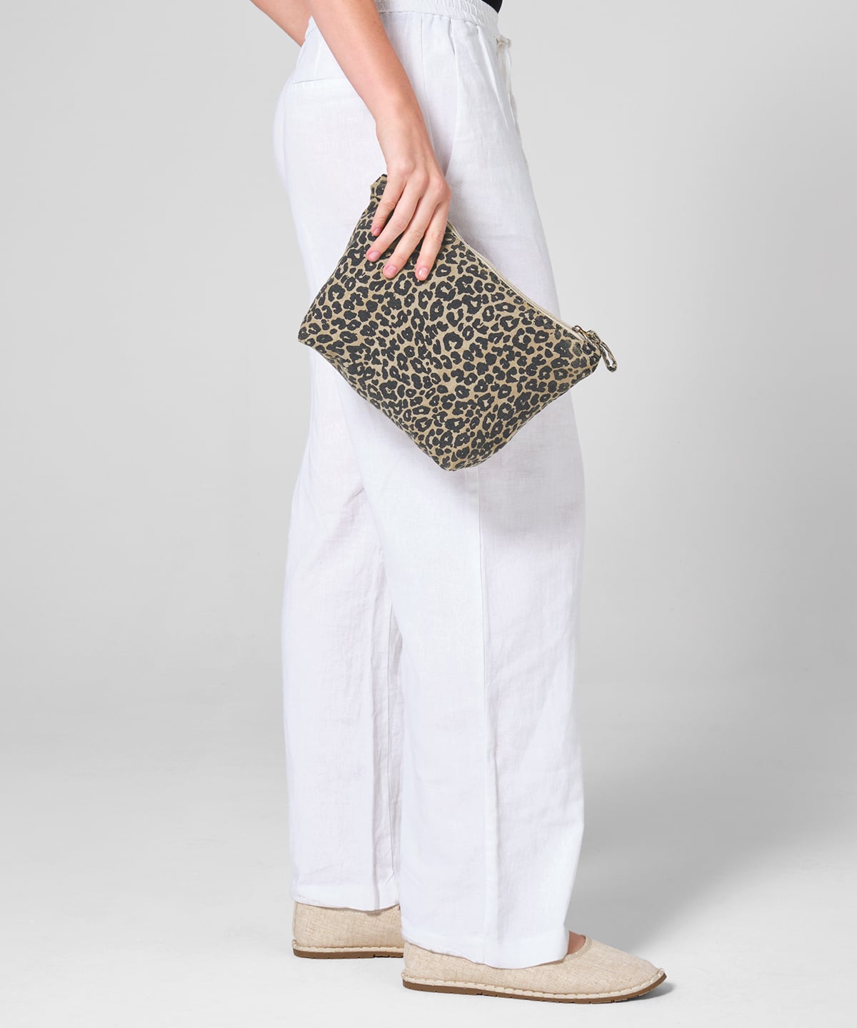 Westford Mill WM330 Leopard Print Canvas Accessory Bag