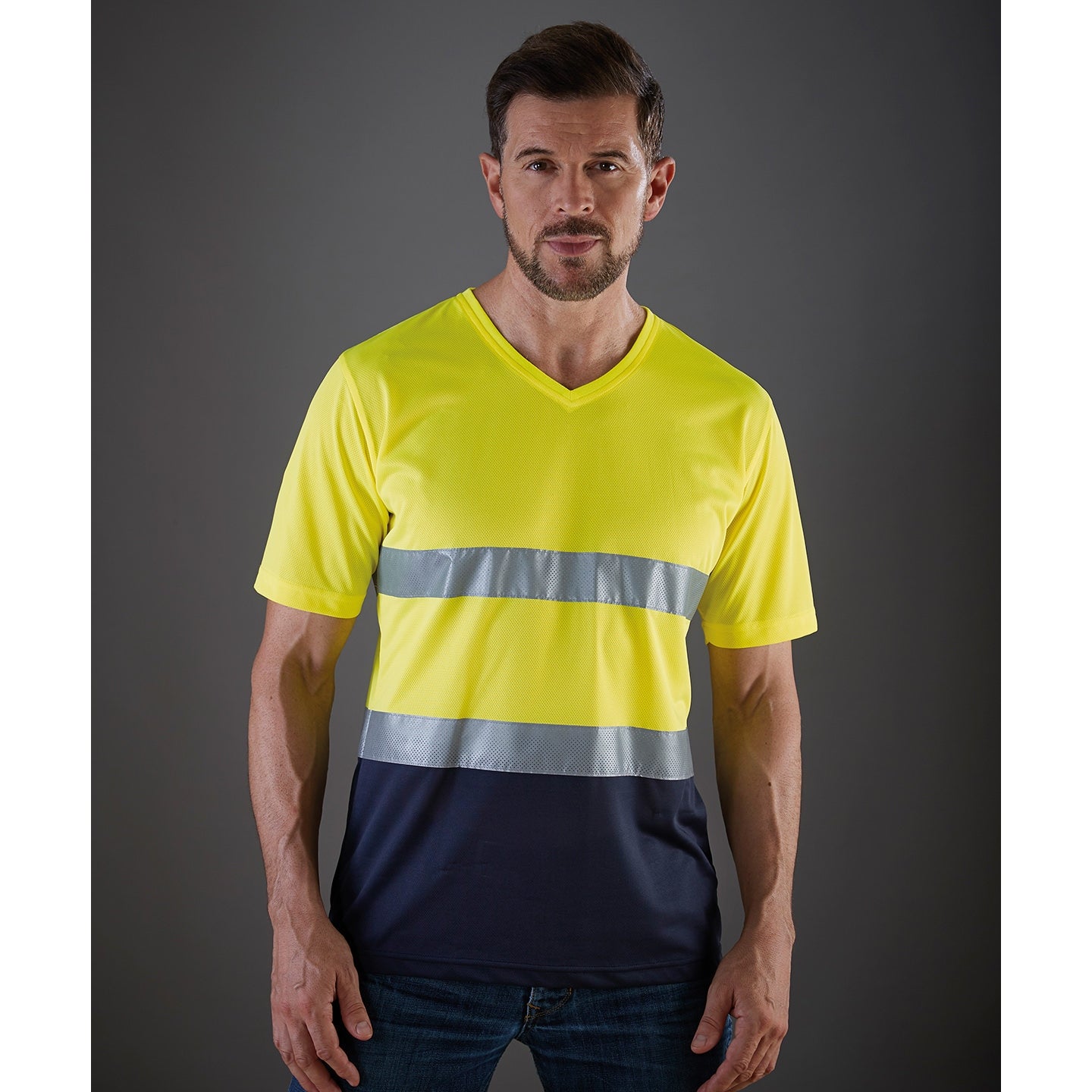 Yoko Hi-Vis Top Cool Super Light V-Neck T-Shirt
