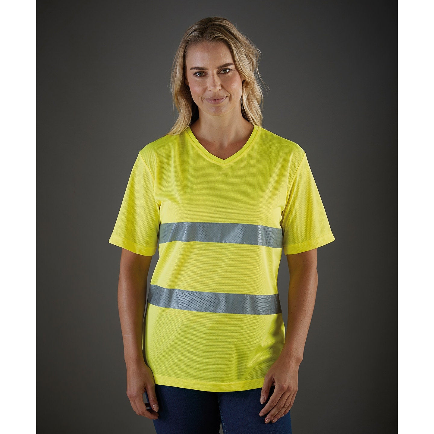 Yoko Hi-Vis Top Cool Super Light V-Neck T-Shirt
