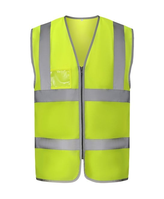 Yoko YK056 Hi-Vis Zip Id Reflective Border Waistcoat (hvw103)