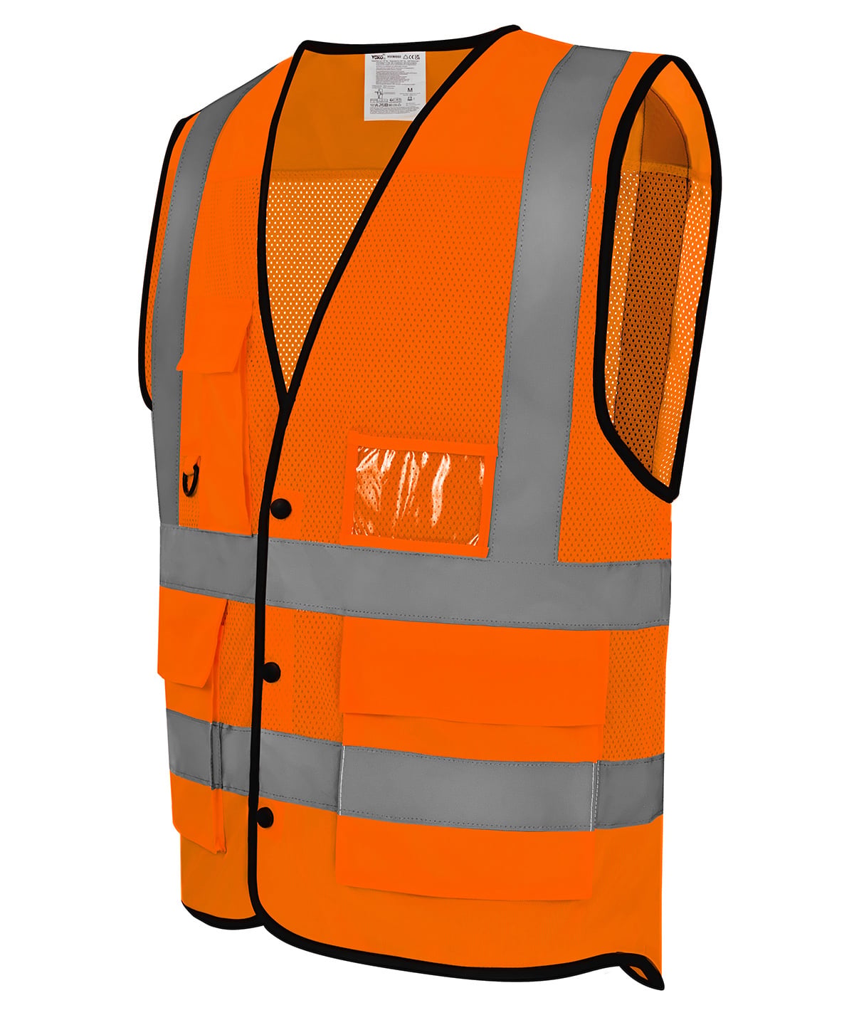 Yoko YK057 Hi-Vis Superior Open Mesh Button Waistcoat (hvw860)