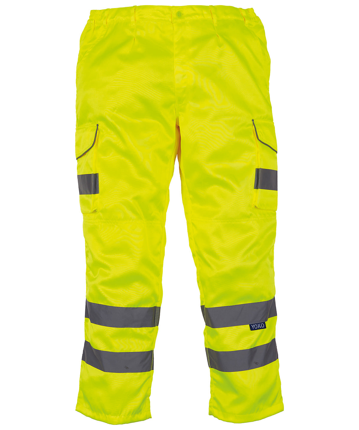 Yoko Hi-Vis Polycotton Cargo Trousers With Kneepad Pockets