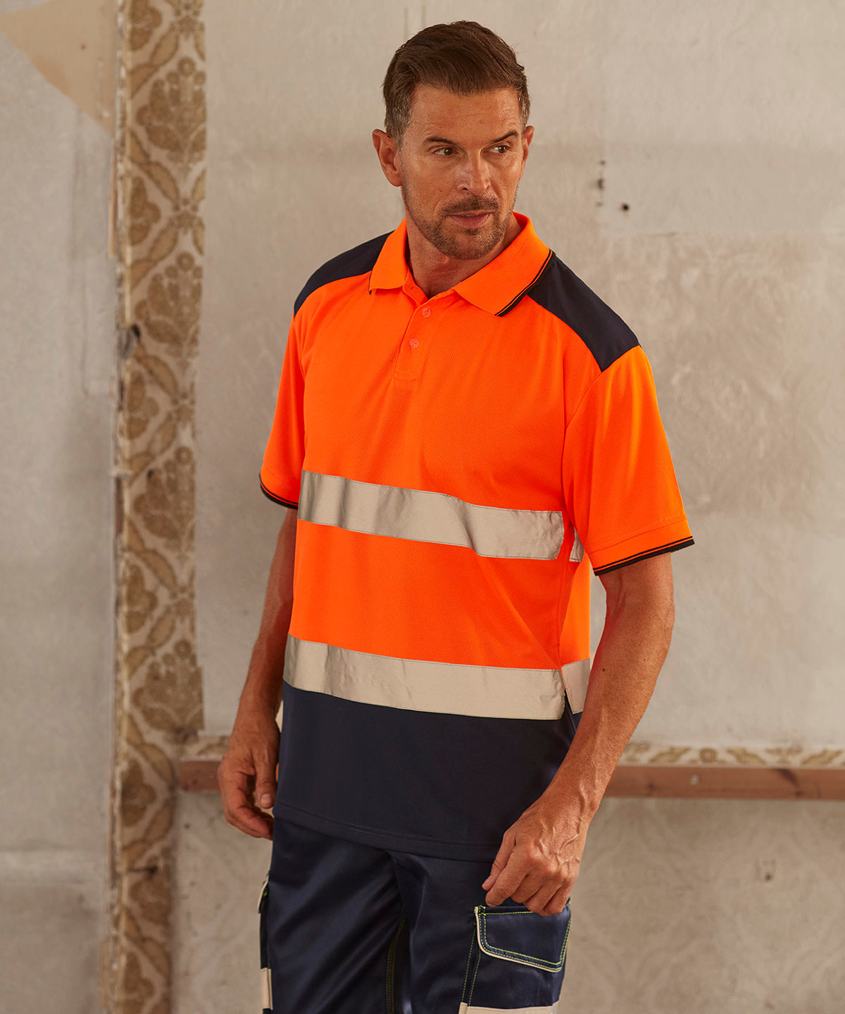 Yoko Hi-Vis Two-Tone Polo Shirt