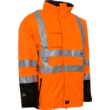 ELKA Visible Xtreme 2-in-1 Jacket 086100R #colour_hi-vis-orange-black