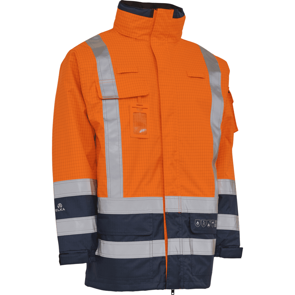 ELKA Securetech Multinorm Jacket 086150R #colour_hi-vis-ora-navy