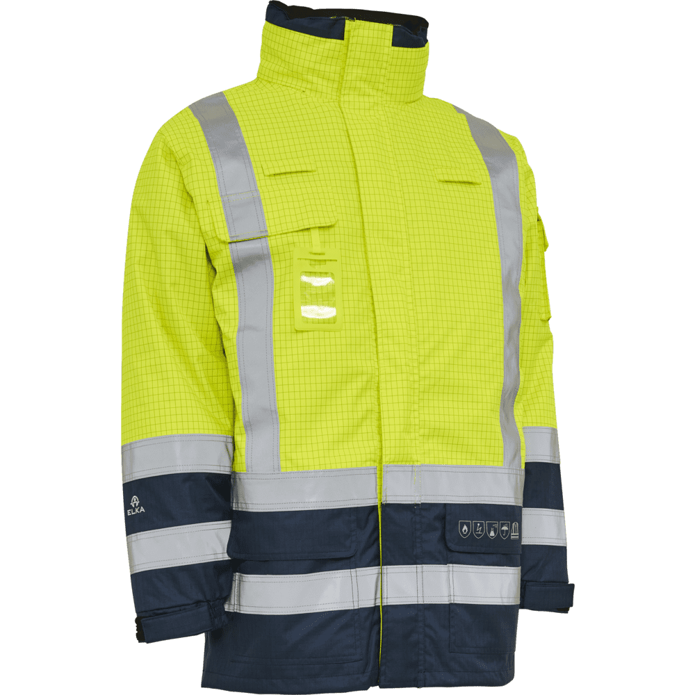 ELKA Securetech Multinorm Jacket 086150R #colour_hi-vis-yell-navy