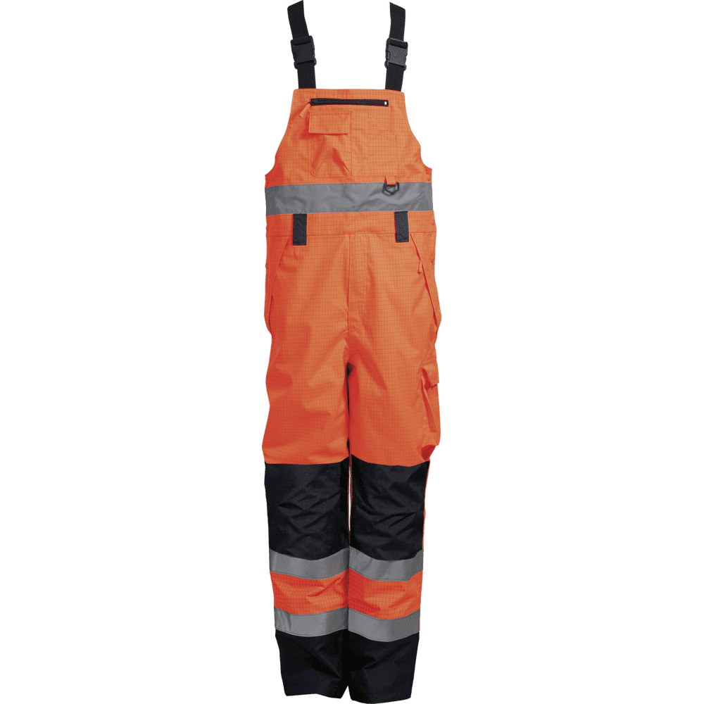 ELKA Securetech Multinorm Bib & Brace 089950R #colour_hi-vis-ora-navy